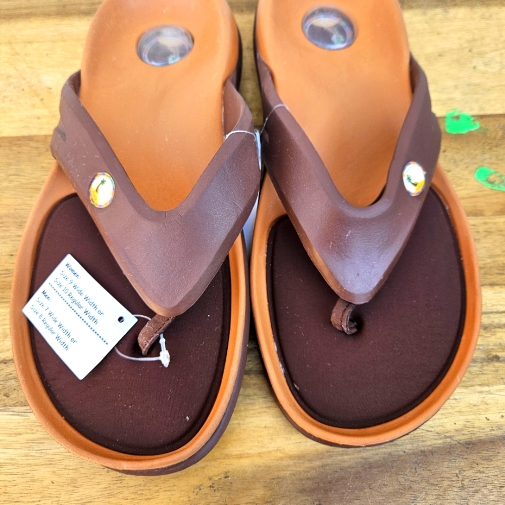 Hawaiian Jellys Ultra Comfort A'a Brown Lave Unisex  Sandal Women's Size… - Picture 6 of 16